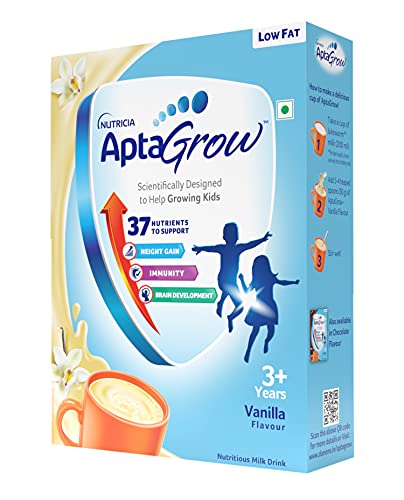 AptaGrow Health and Nutrition Drink Powder for Kid’s Growth, Vanilla, 400 g