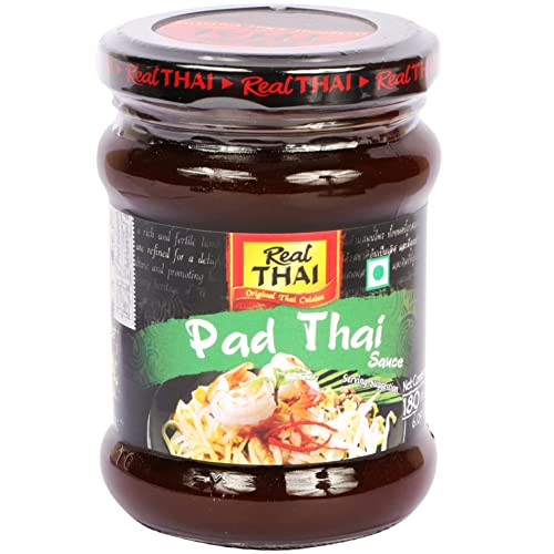 Real THAI Original Thai Cuisine Pad Thai Sauce, 180 ml, Black & Green