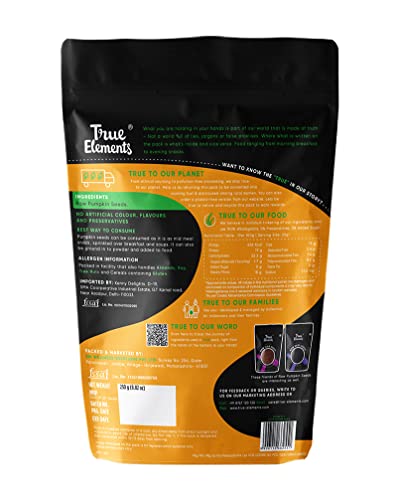 True Elements Pumpkin Seeds 250g - Raw Pumpkin Seeds for Eating | Immunity Booster Seeds | Protein Snacks