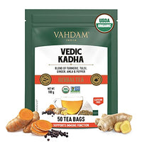 VAHDAM - Organic Ayurvedic Kadha Tea (50 Ayush Kadha Tea Bags) | Herbal Tea for Immunity | Grandma's  Kadha with Tulsi, Amla, Turmeric, Ginger, Black Pepper, Fennel, Cumin and Cloves