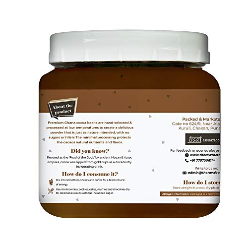 Kitchiez Natural Cocoa Powder, 200g [ Ghana Cacao Beans, Unsweetened, Non-alkalised, Pure Cocoa]