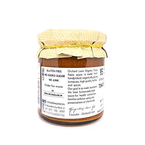 Orchard Lane Organic Pizza Pasta Sauce - No Preservatives Or Chemicals, No Sugar, 200 Grams