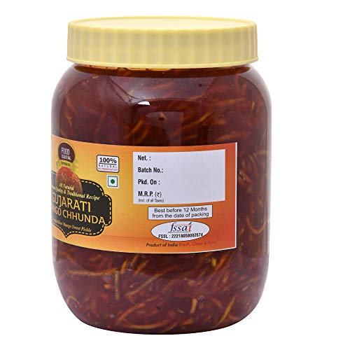 FOOD ESSENTIAL Gujarati Sweet Mango Chhundo Pickles 1 kg.