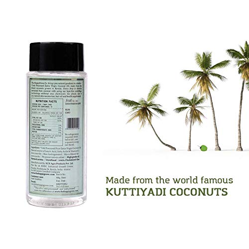 The HappyGrove Co. Extra Virgin Coconut Oil - 200 ml | Cold Processed From Pure Coconut Milk | Dietary, Beauty & Wellness Benefits | 100 % Natural & Preservatives Free (Pack of 1)