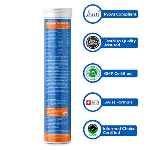 Fast&Up Reload electrolyte instant energy and hydration drink - 20 effervescent tablets - Peach ice tea flavour