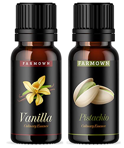 Farmown Premium Food Flavour Essence Combo Pack (Pista & Vanilla)