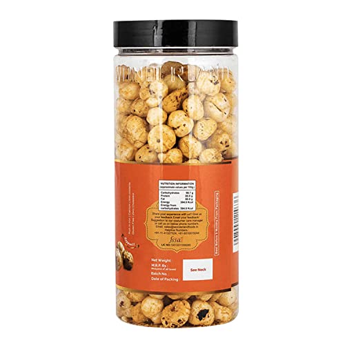Wonderland Foods - Roasted & Flavoured Peri Peri Makhana (Foxnut) 100g Jar