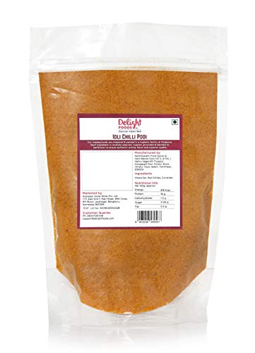 Delight Foods Mylapore Iyer's  Idli Chilly Podi 350g - Ready Masalas | Mixed Spices | Tamil Nadu Special | NO PRESERVATIVES
