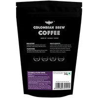 Colombian Brew Vanilla Filter Coffee Powder, Arabica Roast & Ground (Make Espresso, French Press, Cold Brew, Hot Brew), 250g