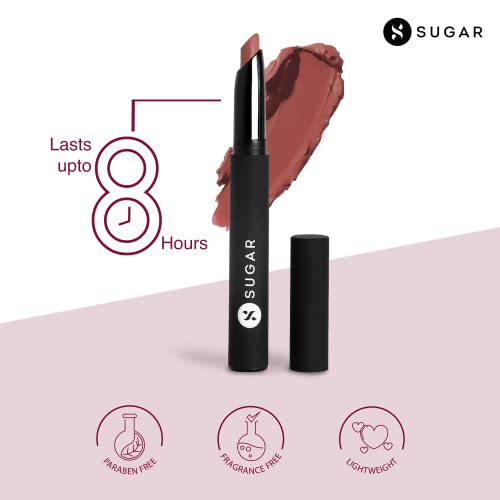 SUGAR Cosmetics - Matte Attack - Transferproof Lipstick - 09 The Peach Boys (Midtoned Peach) - 2 gms - Transferproof Lipstick Matte Finish, Lasts Up to 8 hours
