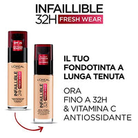 L'Oreal Paris Infallible 24H Fresh Wear Foundation, 300 Amber, 30 ml