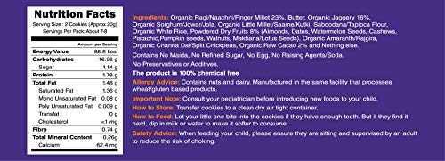 Early Foods Ragi Choco Jaggery Cookies - Kids Snack Ms, 150 g