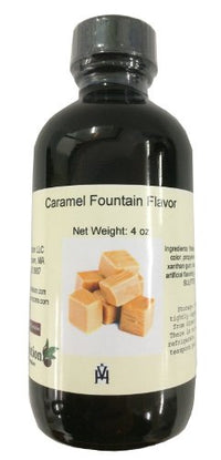 OliveNation Caramel Flavor Fountain, Low Sugar Flavoring for Beverages, Ice Cream, Soda, Baked Goods, Gluten Free, Kosher - 4 ounces