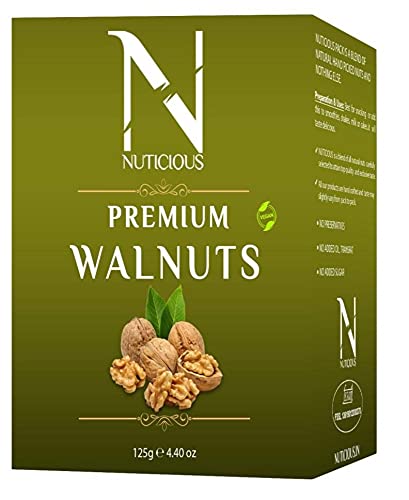 Nuticious California Walnuts kernals/Without Shell-125 G (Pack of 3 )Dryfruits & Berries,Diwali Gifts ,Diwali Offer ,Nuts
