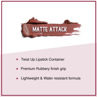SUGAR Cosmetics - Matte Attack - Transferproof Lipstick - 09 The Peach Boys (Midtoned Peach) - 2 gms - Transferproof Lipstick Matte Finish, Lasts Up to 8 hours