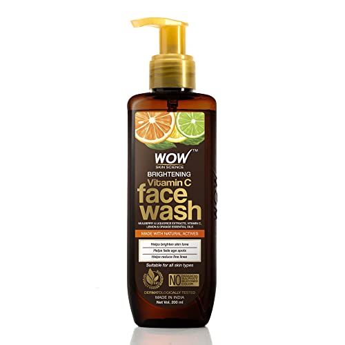 WOW Skin Science Brightening Vitamin C Face Wash - No Parabens, Sulphate, Silicones & Color (200mL)
