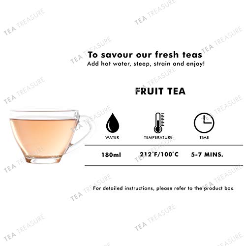 Tea Treasure Berry Blast Tea, Blend of Strawberry, Gojiberry, Blueberry, Cranberry & Other Natural Herbs and Flowers, 100 g