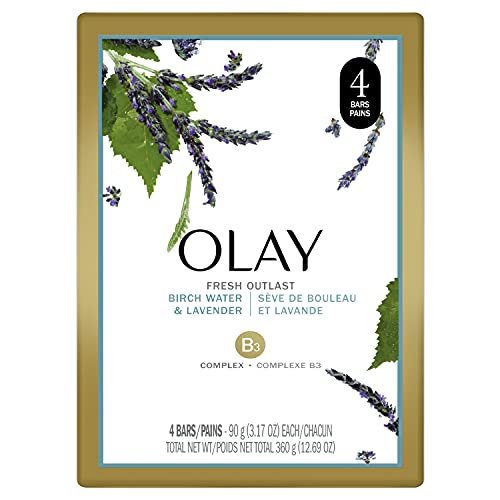 Olay Fresh Outlast Purifying Birch water & Lavender Soap (pack of 4) 360g