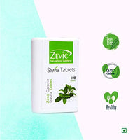 Zevic 100% Natural Stevia Sugar Free Tablets | Zero Calorie Sweetener | Healthy Substitute for Sugar | 200 Tablets (Pack of 2)