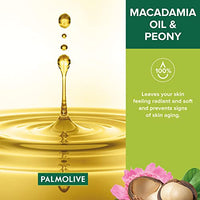 Palmolive Luminous Oil Invigorating Body Wash for Women, Gel Based Shower Gel with 100% Natural Macadamia Oil & Peony Extracts - pH Balanced, No Parabens, No Silicones, 250 ml Bottle