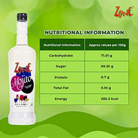 Zone Mojito Flavoured Bar Syrup, 240ml Bottle | Suitable for Cocktails, Mocktail, Drinks, Juices, Beverages and More | Non Alchoholic Mix | 12 Flavours Available