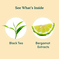 VAHDAM, Organic Earl Grey Citrus Tea (15 Pyramid Tea Bags) 100% Natural Long Leaf Earl Grey Tea Bags | Aromatic & Delicious, Black Tea Bags Blended with Natural Bergamot | Brew as Hot/Iced Tea Bags