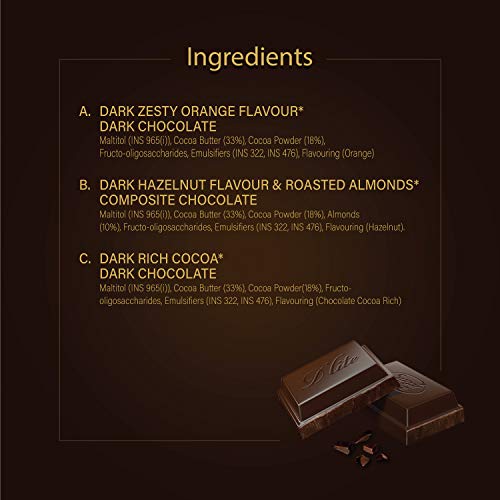 Sugar Free D'lite The Dark Collection Assorted Chocolate Gift Pack, 120 g