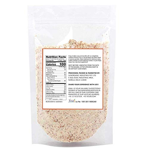 WONDERLAND FOODS (Device) Almond Flour Unblanched, 100 Grams Low-carb, Gluten-Free