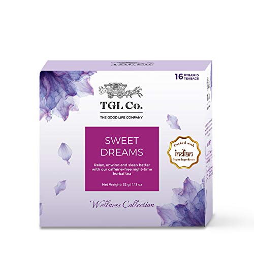 TGL Sweet Dreams Chamomile Tea Bags, 16 Tea Bags Calming Tea, Relieves Soothing Sleep Tea for Stress and Anxiety