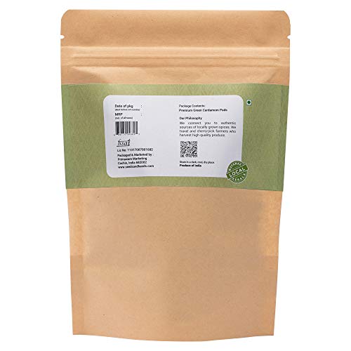 Seeds and Hands Wayanad 7mm+ Green Cardamom/Elaichi Whole [No Artificial Colors] (100g)