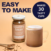 Country Bean Vanilla Instant Coffee Powder | 100% Arabica, Freeze-dried, Flavoured coffee, 50 G (25 Cups)