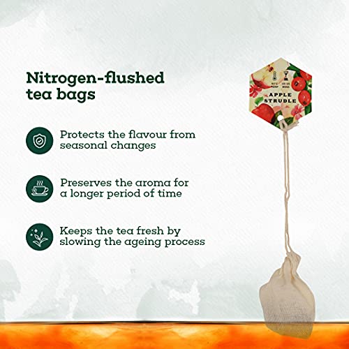 The Hillcart Tales Apple Strudel Dessert Tisane Herbal Tea, (14 Teabags)