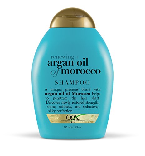 OGX Renewing + Argan Oil of Morocco Hydrating Hair Shampoo, Cold-Pressed Argan Oil to Help Moisturize, Soften & Strengthen Hair, Paraben-Free with Sulfate-Free 385 ml
