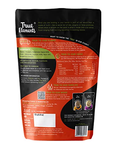 True Elements Protein Mix Seeds 125g - Roasted Seeds and Nut Mix, 28g Plant Protein | Protein Snacks | Seeds for Eating