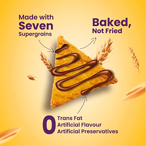 Open Secret Unjunked Chocolate Crunch Supergrain Chips - No Added Maida | Baked | Healthy & Tasty Snacks Food for Kids, Adults & Family | Rich in Protein | Diet Snack Pack