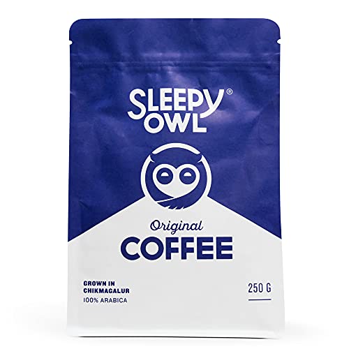 Sleepy Owl Original Blend Ground Coffee - 100% Arabica Fine Grind Coffee (Moka Pot, Espresso) 250 gms | Freshly Roasted & Ground
