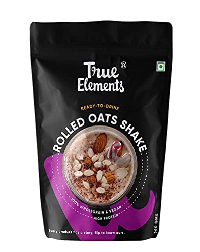 True Elements Oats Shake 360g - Made with Rolled Oats, 16% Millets | Vegan | Instant Healthy Shake