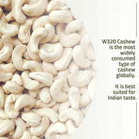 Farmley Premium W320 Cashew 250g, Raw Cashew