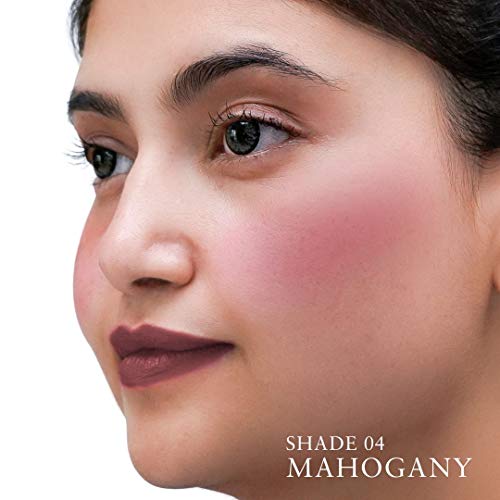 Just Herbs Ayurvedic, Natural Lip & Cheek Tint, Blush For Women- SLS, Chemical & Paraben Free - 04 Mahogany (Creamy Matte)