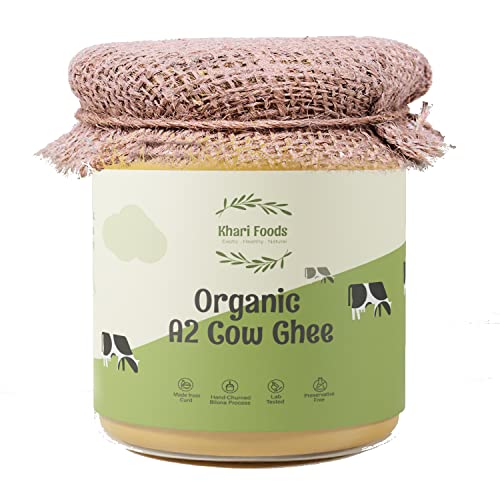 Khari Foods A2 Milk Cultured Cow Ghee | Bilona Hand Churned | Lab Tested, 100% Pure (200 ml)