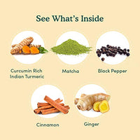 VAHDAM, Turmeric + Matcha Superfood Elixir Mix - 10 Servings | USDA Organic Turmeric Matcha Powder | Aids in Improving Focus & Immunity | Non-GMO, Vegan, Keto-Friendly & Preservative-Free