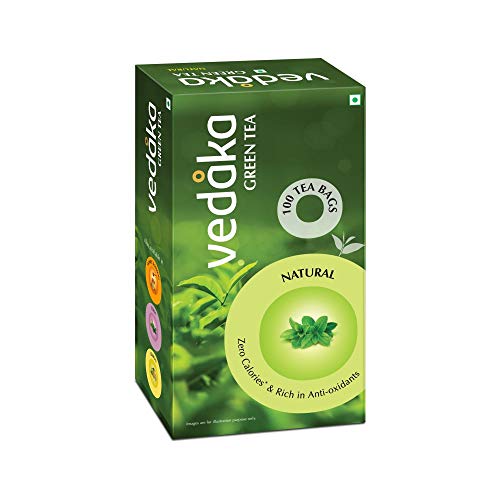 Vedaka Green Tea, Natural, 100 Bags, EACH 1.3G