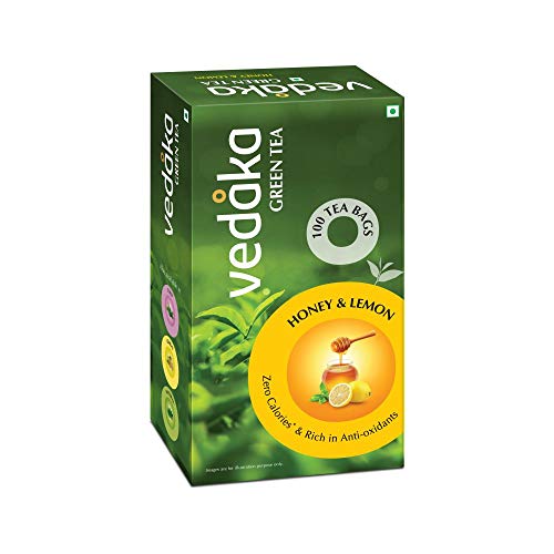 Vedaka Green Tea, Lemon and Honey, 100 Bags