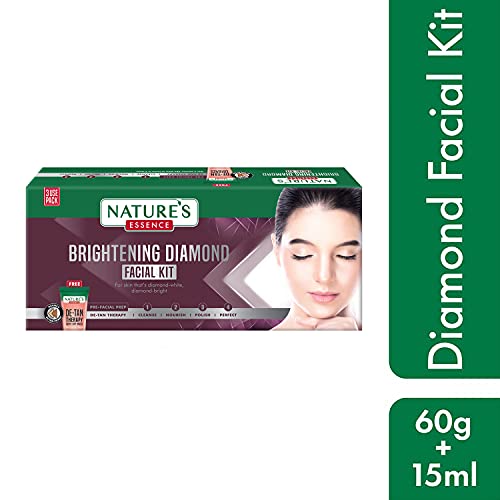 Nature's  Essence Brightening Diamond Facial Kit 3 Use, White, 75 gm, Diamond, 5 count