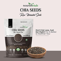 NourishVitals Chia Raw Unroasted Seeds, 200g - 100% Natural, No Added Preservatives, High Fiber, High Protein, Source of Omega-3