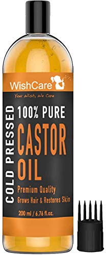 WishCare® Premium Cold Pressed Castor Oil - Pure & Virgin Grade - For Healthy Hair and Skin - 200 Ml