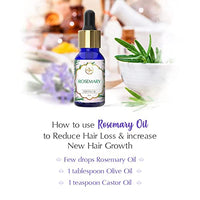 The Beauty Co. Rosemary Essential Oil - 15ml for Hair Growth and Acne Control | For Steam, Cough & Cold | 100% Pure, Natural & Undiluted