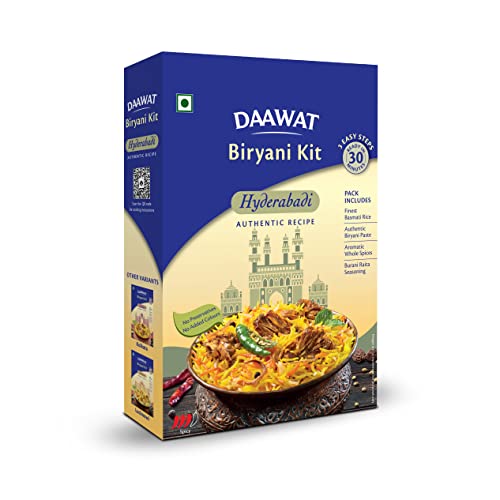 Daawat Biryani Kit Hyderabadi | Authentic Recipe | Ready in 30 min | Ready to Cook