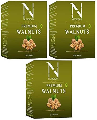 Nuticious California Walnuts kernals/Without Shell-125 G (Pack of 3 )Dryfruits & Berries,Diwali Gifts ,Diwali Offer ,Nuts