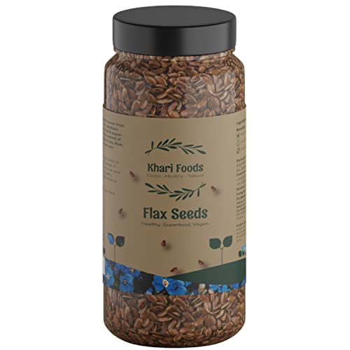 Khari Foods Organic Flax Seeds 900g, Fat Loss, Omega 3 & Anti-oxidants Rich, Gluten Free